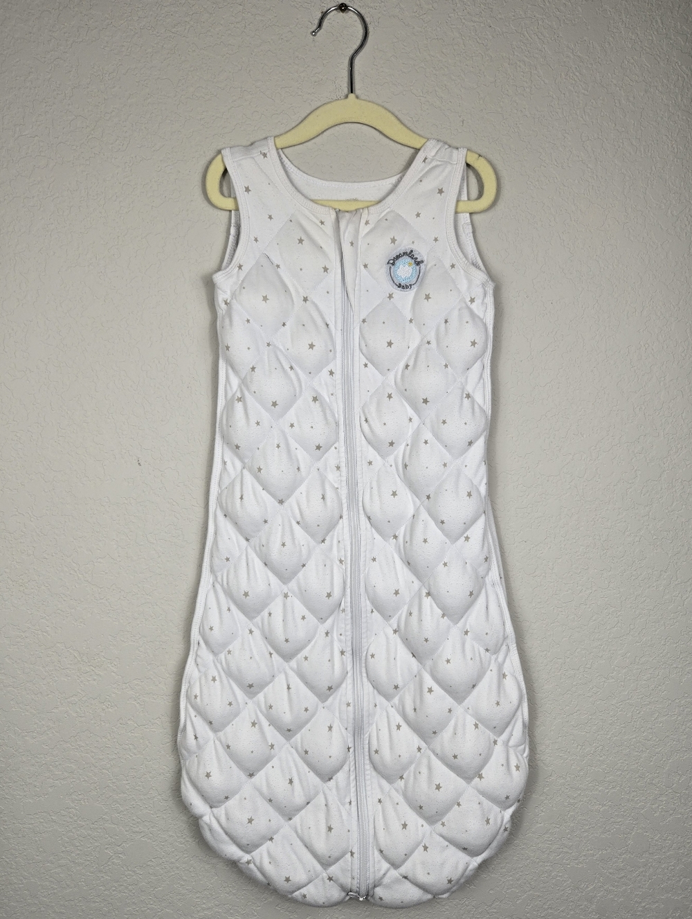 Dreamland Baby Weighted Quilted Sleep Sack white Size LARGE 12-24 MONTH